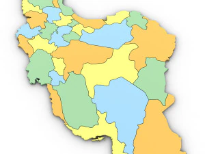 3d political map of iran 3D Model