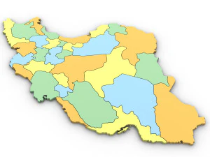 3d political map of iran 3D Model
