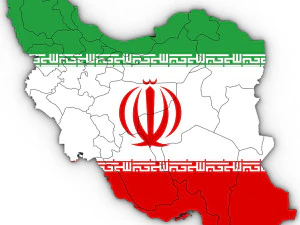 3d political map of iran 3D Model