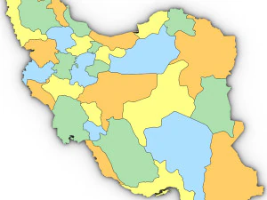 3d political map of iran 3D Model