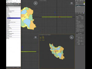 3d political map of iran 3D Model