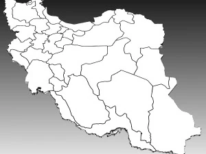 3d political map of iran 3D Model