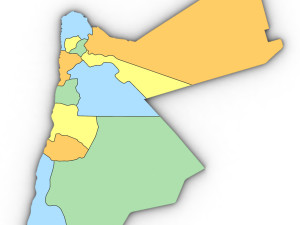 3d political map of jordan 3D Model