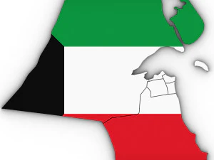 3d political map of kuwait 3D Model