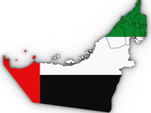 3d political map of united arab emirates 3D Model