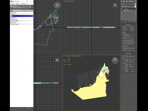 3d political map of united arab emirates 3D Модель