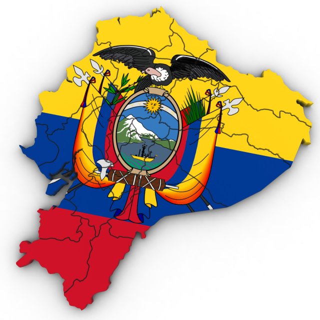 3d political map of ecuador 3Dモデル .c4d .max .obj .3ds .fbx .stl .blend 