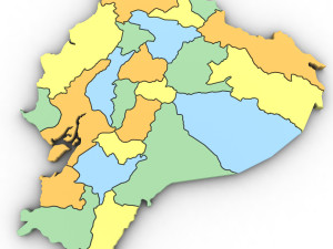 3d political map of ecuador 3Dモデル