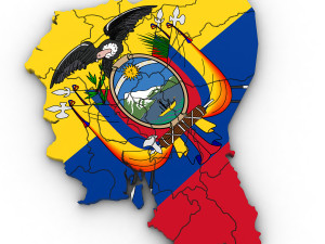3d political map of ecuador 3Dモデル