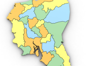 3d political map of ecuador 3Dモデル