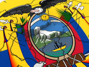 3d political map of ecuador 3Dモデル