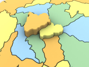 3d political map of ecuador 3Dモデル