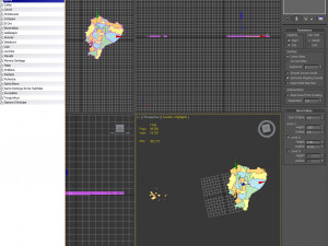 3d political map of ecuador 3Dモデル