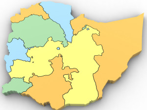 3d political map of ethiopia 3D Model