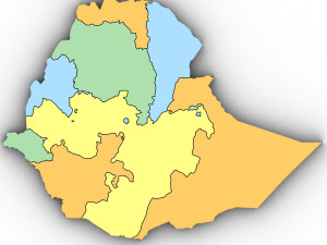 3d political map of ethiopia 3D Model