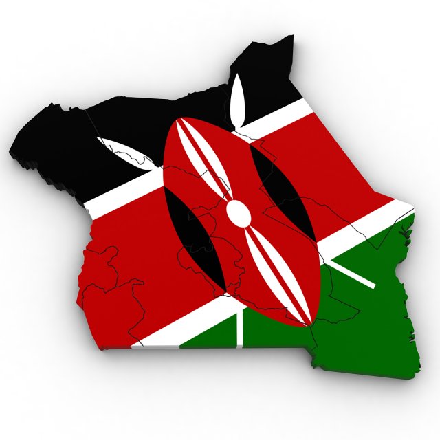3d political map of kenya 3D 模型 .c4d .max .obj .3ds .fbx .stl .blend 