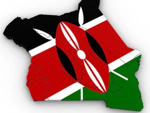 Peta politik 3d kenya Model 3D