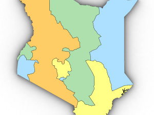 3d political map of kenya 3D 模型