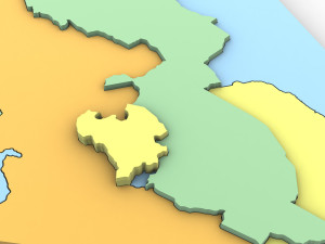 3d political map of kenya 3D 模型