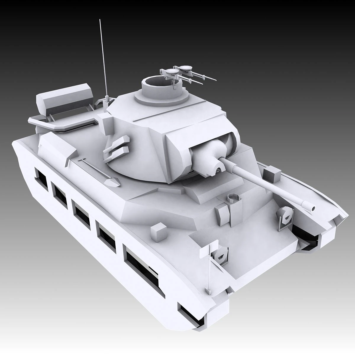 matilda ww2 tank 3D Model .c4d .max .obj .3ds .fbx .stl .blend 