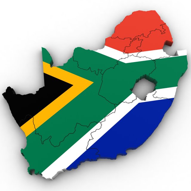 3d political map of south africa Modelo 3D .c4d .max .obj .3ds .fbx .stl .blend 