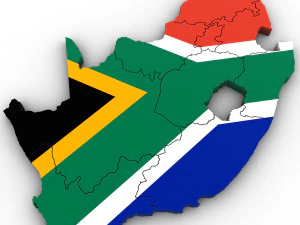 3d political map of south africa 3D Model