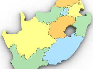 3d political map of south africa Modelo 3D