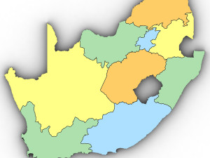 3d political map of south africa Modelo 3D