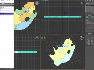 3d political map of south africa Modelo 3D