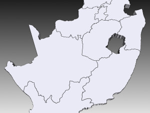 3d political map of south africa Modelo 3D