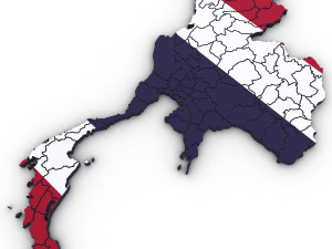 3d political map of thailand Modello 3D
