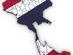 3d political map of thailand 3D Model