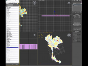 3d political map of thailand Modelo 3D