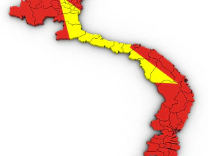 3d political map of vietnam 3D Model