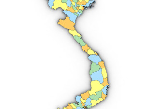 3d political map of vietnam Modelo 3D