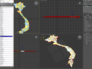 3d political map of vietnam Modelo 3D