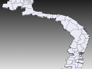 3d political map of vietnam Modelo 3D