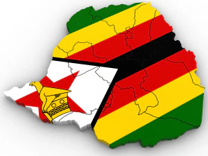 3d political map of zimbabwe 3D Model