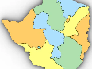 3d political map of zimbabwe 3D Model
