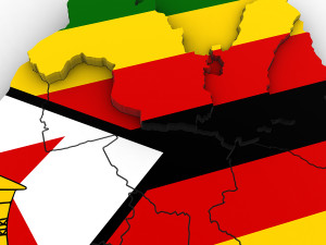 3d political map of zimbabwe 3D 모델