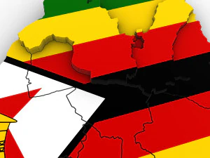 3d political map of zimbabwe 3D Model