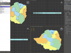 3d political map of zimbabwe 3D 모델