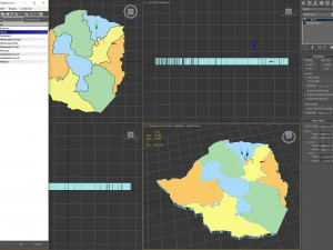 3d political map of zimbabwe 3D Model