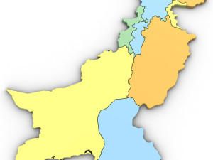 3d political map of pakistan Modelo 3D