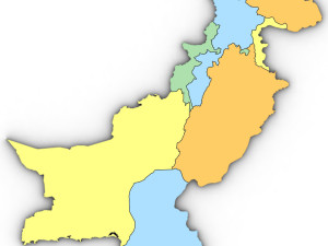 3d political map of pakistan Modelo 3D