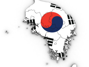 3d political map of south korea Modello 3D