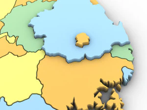 3d political map of south korea 3D Model