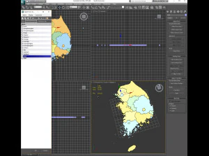 3d political map of south korea 3D Model