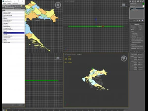 3d political map of croatia 3D Model