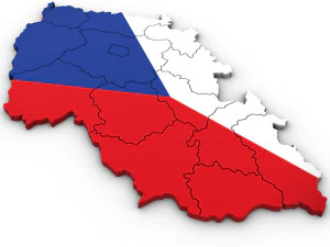 捷克共和国的 3d 政治地图 3D 模型